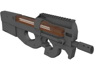 FN P90 3D Model preview