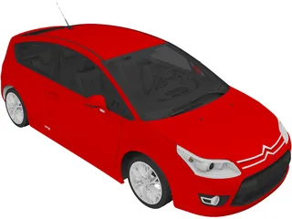 Citroen C4 VTS Coupe (2009) 3D Model preview