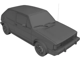 Volkswagen Rabbit Mk1 3D Model preview