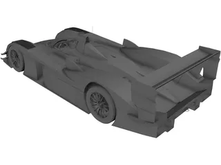 Audi R8 LeMans 3D Model preview
