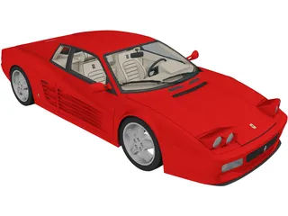 Ferrari 512 Testarossa 3D Model preview