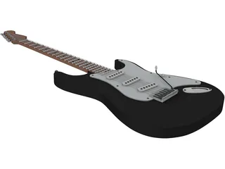 Fender Stratocaster Guitar 3D Model preview