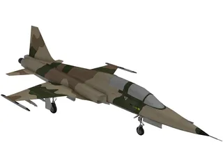Northrop F-5E Tiger II 3D Model preview