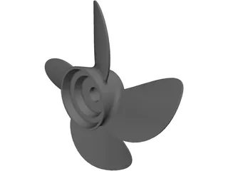 Propeller 4 Blade 3D Model preview