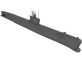 Romeo Submarine 3D Model preview