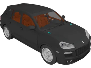 Porsche Cayenne Turbo S (2009) 3D Model preview