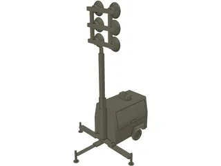 Light Tower 3D Model preview