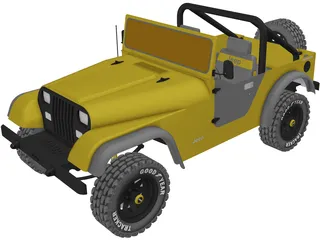 Jeep Wrangler 3D Model preview