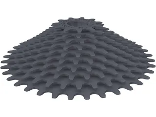 Rear Cassette 10-speed 11-38 3D Model preview
