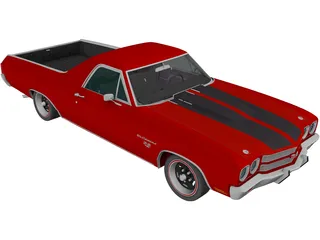 Chevrolet El Camino SS 454 (1970) 3D Model preview