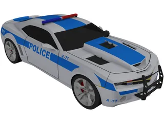 Chevrolet Camaro Police 3D Model preview