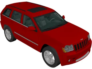 Jeep Grand Cherokee SRT8 (2009) 3D Model preview