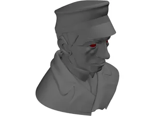 Man in Hat and Suit 3D Model preview