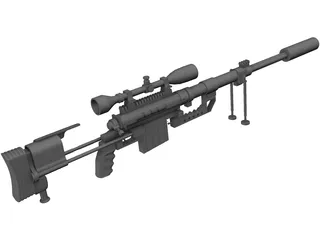 CheyTac M-200 Intervention 3D Model preview