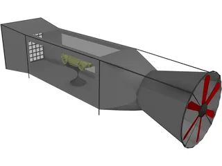 Wind Tunnel 3D Model preview