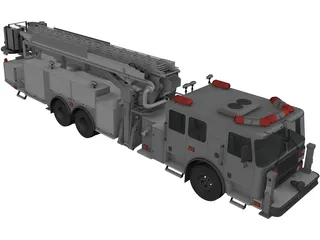 LaFrance Fire Truck 3D Model preview