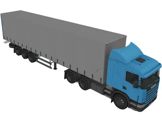 Scania 164l 420 3D Model preview