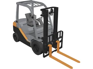 Forklift Toyota 3D Model preview
