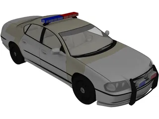 Chevrolet Impala Police Car (2003) 3D Model preview