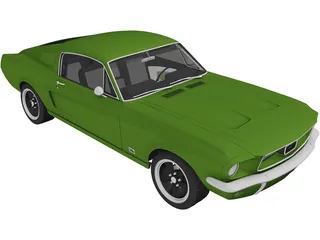 Ford Mustang Bullit (1967) 3D Model preview