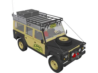 Land Rover Defender 110 Camel Trophy 3D Model preview