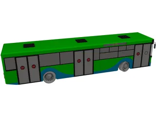 Man Bus 3D Model preview
