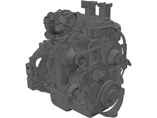 Cummins QSB4.5TAA Engine 3D Model preview