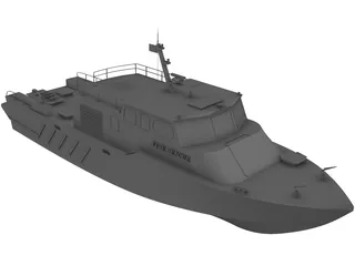 Fire Rescue Crew Boat 3D Model preview