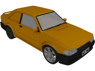 Ford Escort MK4 3D Model preview