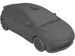 Honda Civic 3-door 3D Model preview