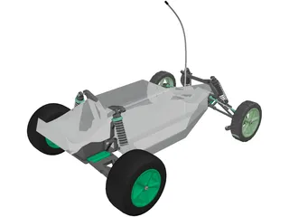 Losi RC Car 3D Model preview