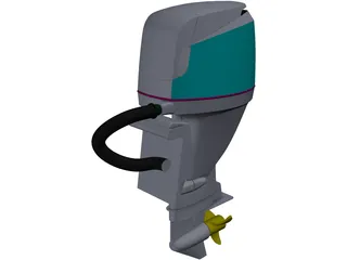 Yamaha Outboard Motor 3D Model preview