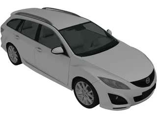 Mazda 6 Wagon (2011) 3D Model preview