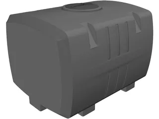 Water Tank Square 100 Gallon 3D Model preview