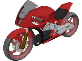 Motorcycle Concept 3D Model preview
