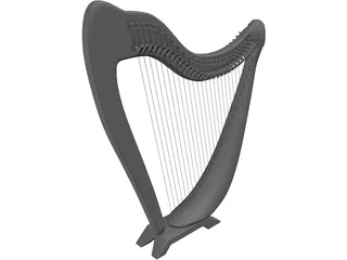Harp 3D Model preview