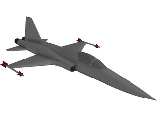 Northrop F-5 Tiger 3D Model preview