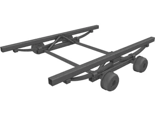 Trailer Suspension Chassis 3D Model preview