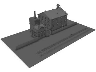 Great Northern Brewery Building 3D Model preview