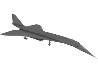 Tupolev Tu-144 3D Model preview
