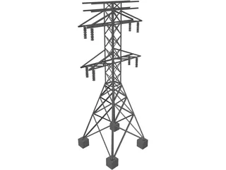 Electric Tower 3D Model preview