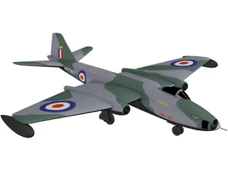 English Electric BAC Canberra B 8 3D Model preview