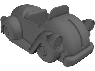 Cartoon Car 3D Model preview