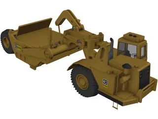 Caterpillar 631D Scraper 3D Model preview