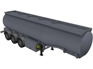 Tanker Semi Trailer 3D Model preview