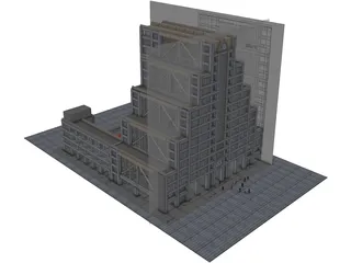 UNU Building Tokyo 3D Model preview