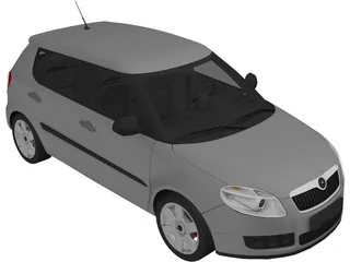 Skoda Fabia II (2010) 3D Model preview