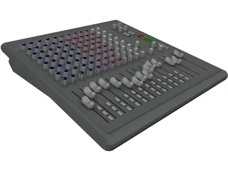 Audio Mixing Console 3D Model preview