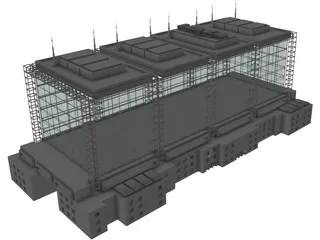 Exhibition Building 3D Model preview