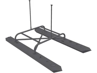 Catamaran Flotadores 3D Model preview
